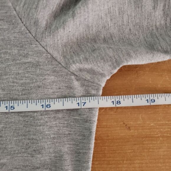 Theory Medium Gray Knee-Length Crew Neck Short Sleeve Sheath Dress - Picture 4 of 8